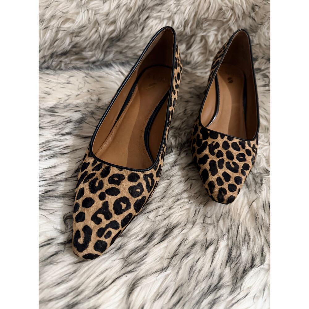 SARTO by Franco Sarto Leopard Calf Hair Heels Pointed Toe Pumps Women’s Size 9.5